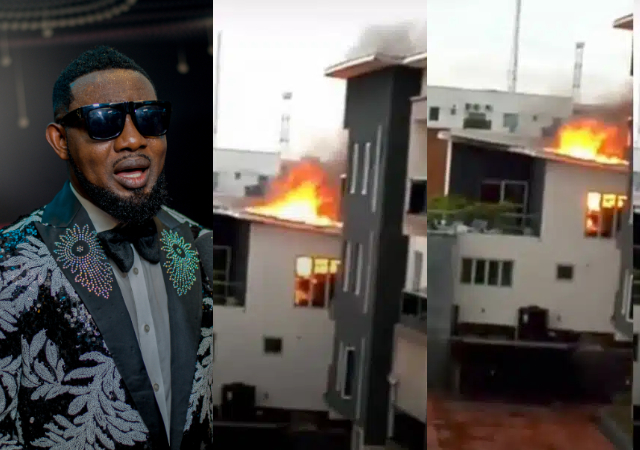 Comedian AY Reacts as Fire Guts his House in Lagos