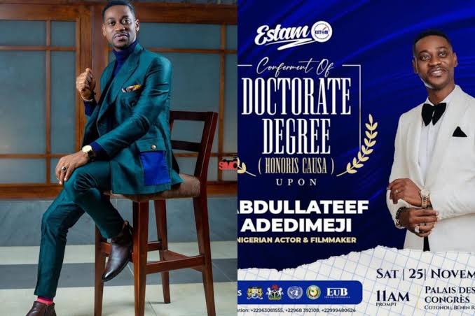 Actor Lateef Adedimeji bags honorary Doctorate degree from International University
