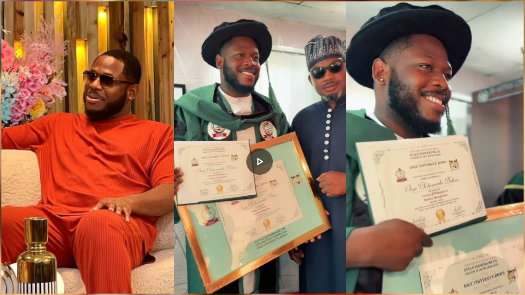 Frodd celebrates honorary doctorate degree awarded to him