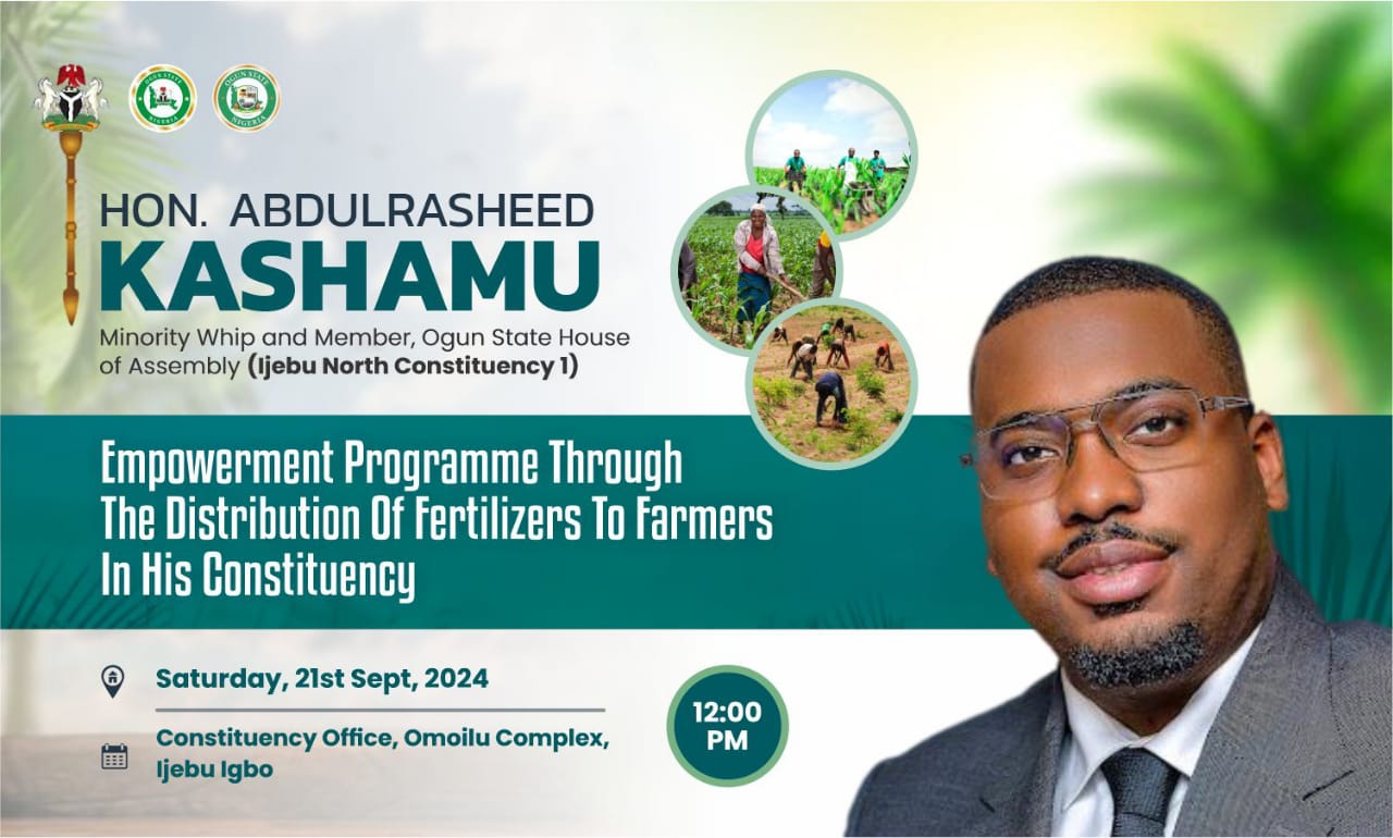 Nigeria's youngest lawmaker Kashamu empowers farmers with fertilisers