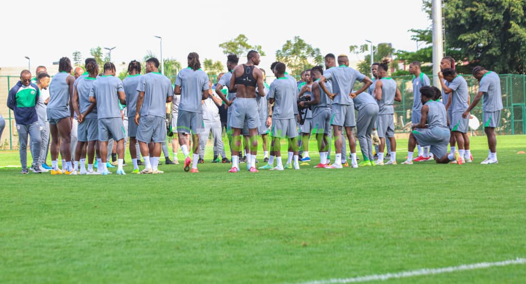 Super Eagles team in camp